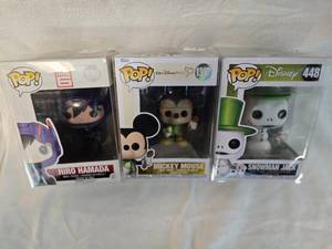 lot 18 image: (3) Funko Pop Bobble Heads