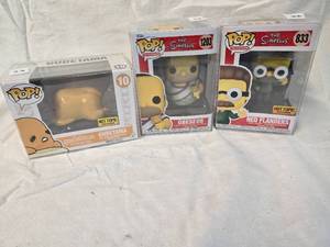 lot 22 image: (3) Funko Pop Bobble Heads