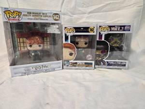 lot 23 image: (3) Funko Pop Bobble Heads