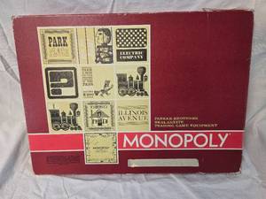lot 29 image: Vintage Monopoly Set, 28 Peice Domino Set, Chess Set with Board