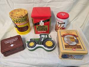 lot 37 image: (6) Storage Tins