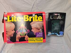 lot 180 image: Lite-Brite Light up Electric Toy, Marvel Studios Loki Tee Shirt