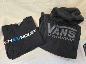 lot 188 image: Medium Chevrolet Tee Shirt and Vans Sweatshirt