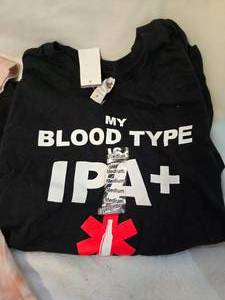 lot 190 image: (2) Medium Tee Shirts, IPA, Smurfs