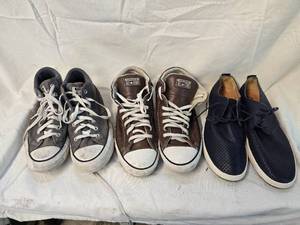 lot 199 image: (3) Pair Tennis Shoes Size11, (2) Pair Converse