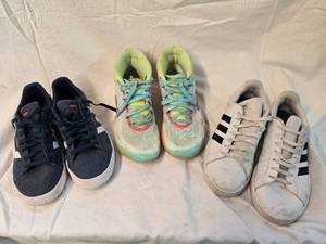lot 206 image: (3) Pairs Size8 Shoes, one Nike, 2 Adidas