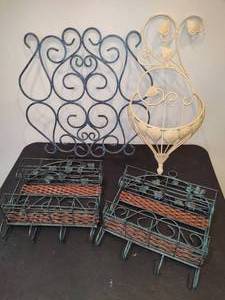 lot 79 image: Asst Metal IndoorOutdoor Decor Items