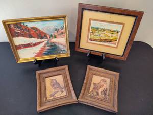lot 40 image: Small Framed Art Pieces