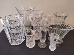 lot 115 image: Stunning CrystalGlass Vase Lot