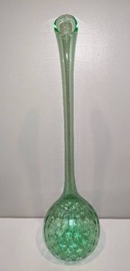 Four Unique Green Glass Vases