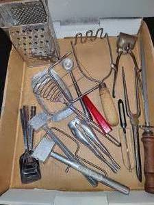 lot 89 image: Assortment of CurrentVintage Kitchen & Asst Tools