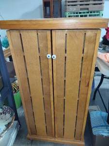 lot 95 image: Wood Spice Storage Cabinet