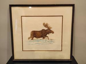 lot 92 image: Moose by Mary Ann Lis Signed Artwork