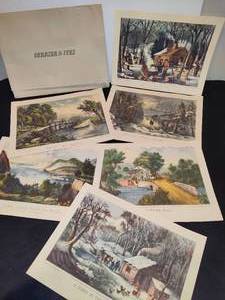 lot 51 image: Currier & Ives Assorted Reproductions