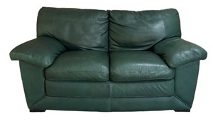 lot 8 image: Italian Made Loveseat in Pine Green