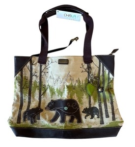 lot 132 image: New Chala Handbags with Beautiful Textures with Bears and Trees Design