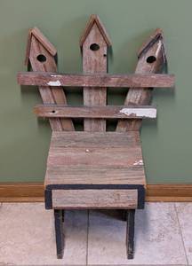 lot 82 image: Small Vintage Wood Garden Chair
