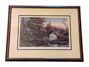 lot 78 image: Small Framed Autumn Shoreline Print by Terry Redlin