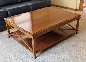 Large Wood Stylish Coffee Table