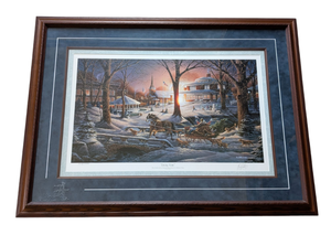 lot 25 image: Racing Home Framed Terry Redlin Print