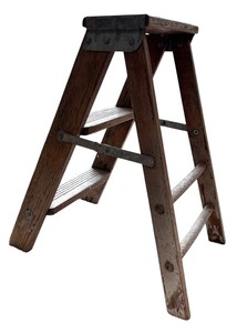 lot 170 image: Vintage Wooden Step Ladder