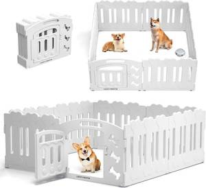 lot 23 image: Lucky Muffin 8-Panel Dog Playpen