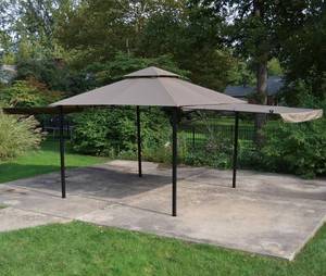 Backyard Expressions 10' X 10' Gazebo with 2 Extending Side Panels