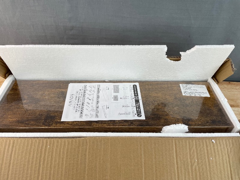 lot 146 image: Brand New Amada HOMEFURNISHING Floating Shelves Large, 24 x 7 Inch Wall Shelves for Bathroom, Bedroom, Kitchen, Shelves for Wall Decor Set of 2, Wood Color Z