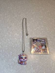 lot 404 image: New Rainbow Dragon Pendant Necklace And 20 Brand New Pet Stickers P