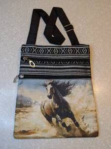 lot 412 image: New Horse In The WIld Cross Body Bag Adjustable Strap P