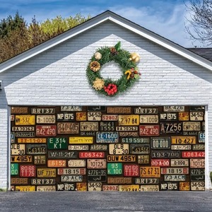 lot 48G image: Brand New Extra Large All Around the World License Plate Backdrop Garage Polyester Banner 157 x 171 N
