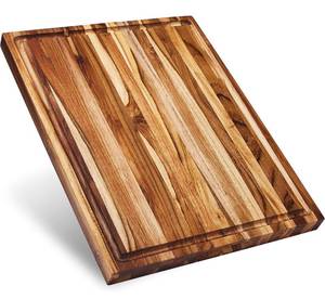 lot 52 image: Brand New Sonder Los Angeles Large Teak Wood Cutting Board for Kitchen with Juice Groove Reversible Charcuterie Butcher Block 18 x 14 x 1.25 in. with Gift Box Included $89.95 Retail B