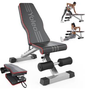 lot 54 image: Brand New Adjustable Weight Bench for Full Body Workout Foldable Bench Press Bench of Home Gym Strength Training Incline Decline Flat Utility Workout Bench with Quick Folding & Fast Adjustment Black $129.99 Retail B