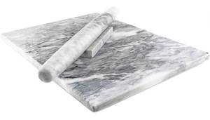 lot 91 image: Brand New Marble Cutting Board & French Rolling Pin B