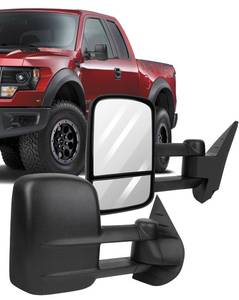 lot 80 image: New ECCPP Towing Mirror Replacements Fit 2007-2014 for Chevy Silverado  Side View Tow Mirrors Manual Non-Heated Black Pair 2008-2013 $107.54 Retail B