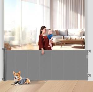 lot 70 image: Brand New Miumoon 120 inch Retractable Extra Wide BabyPet Gate B
