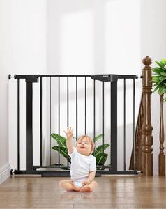 lot 67 image: Brand New Cumbor 29.7-40.6 Pressure Mounted Self Closing Child Safety Gate in Black $89.99 Retail B