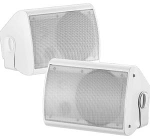 lot 50F image: New StudioFinix 6.5 Inch 400W Outdoor Speakers Wired Waterproof Passive Wall Mount Speakers for Patio Home Garage Pool White $107.99 Retail B