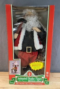 lot 55B image: Brand New Vintage Telco Animated Display Figure The Original Motion-ettes Christmas Santa Elf with Hammer B