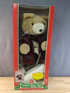 lot 66 image: Vintage 1995 Elco Animated Display Figure The Original Motion-ettes Bear in Original Box B