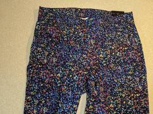 lot 431 image: New Rafaella Womens Bermudas Blue With Splash Of Colors Size 18 $44.50 Retail M