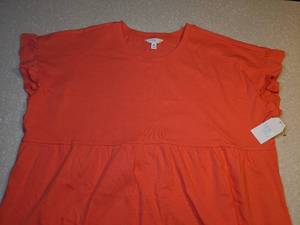 lot 456 image: New Time And Tru Tiered Womens Dress Orange Size XL P