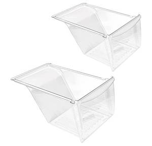 lot 119 image: New 2-Pack Alvar Crisper Bin Drawer Replacement for Frigidaire Kenmore Parts AP2115741, 240337100, 240337102 $99.97 Retail N