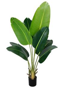lot 37F image: Brand New Cetrd Artificial Bird of Paradise Plant 4Ft Fake Tropical Palm Tree with 8Trunks $45.99 Retail N