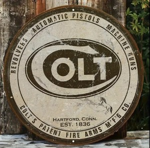 lot 3H image: Brand New Colt Firearm Aluminum 7.87 Sign N