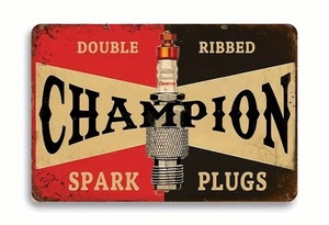 lot 90H image: Brand New Champion Spark Plugs Aluminum 12 x 8 Sign N