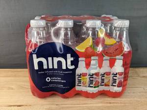 lot 31A image: 12 Brand New Hint Flavored Water, Variety Flavor Pack - Purified Water Beverages with Zero Calories - 16 Fl Oz N