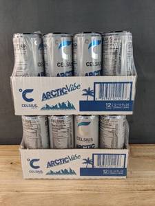 lot 9A image: 24 Brand New Celsius Sparkling Arctic Vibe Functional Energy Drink 12 fl oz Cans - 2 Cases N