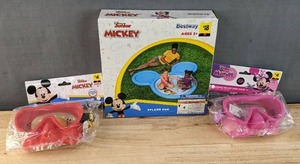 lot 63F image: Brand New Bestway Disney Junior Mickey Mouse Splash Pad, Mickey Mouse Swim Mask and Minnie Mouse Swim Mask N