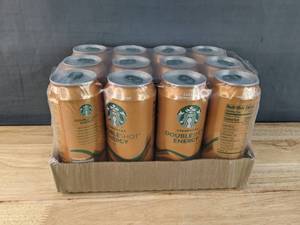 lot 26F image: Brand New Starbucks Doubleshot Energy Drink Coffee Beverage, Caramel, Iced Coffee, 15 fl oz Cans (Pack of 12) $41 Retail N